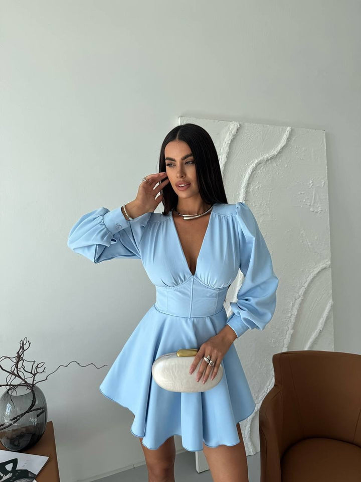 Damen elegante und fließende Sommerkleid Drune