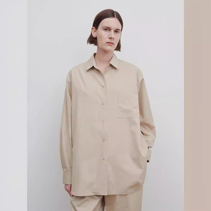 Damen weite und elegante Hochbundhose mit klassischen Falten Drune