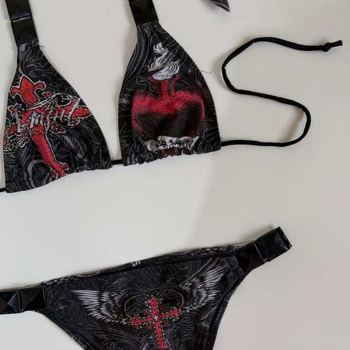 Damen Designer-Bikini mit kreativem Grafiken Drune