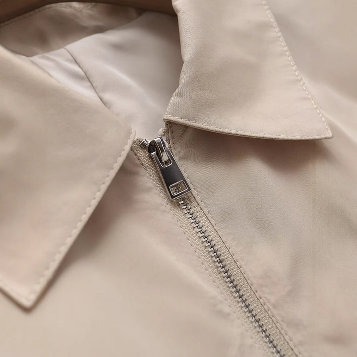 Damen Cropped Leichte Utility Jacke Drune