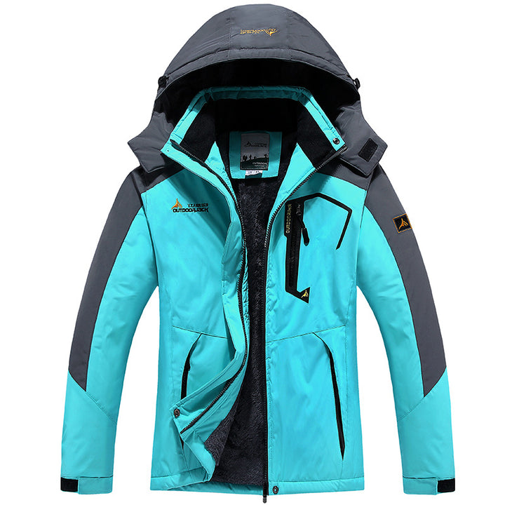 Herren multifunktionale wasserdichte Outdoorjacke mit abnehmbarem Fleece-Innenlayer und verstellbarer Kapuze Drune