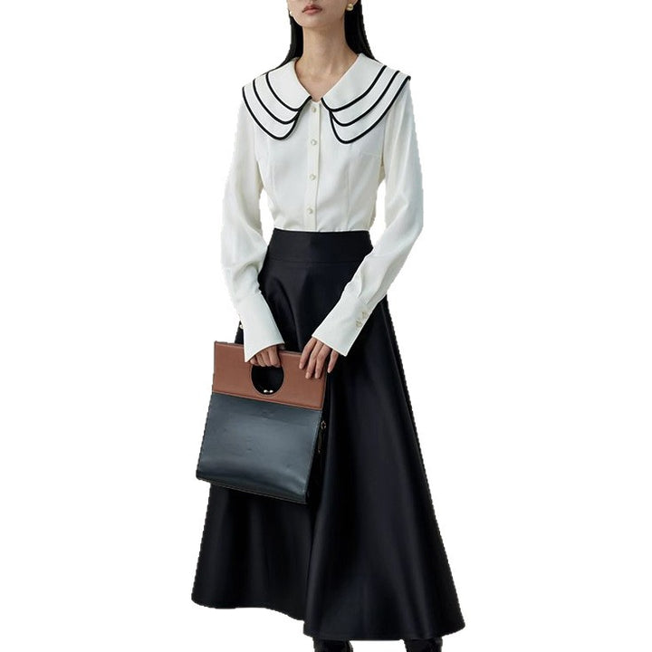 Damen Eleganter und fließender Midi-Rock Drune