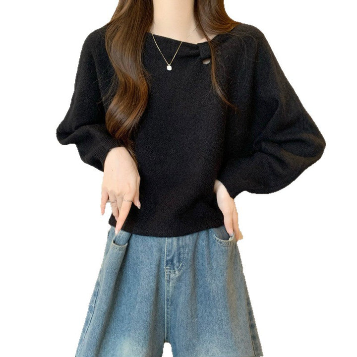 Damen Bequemer Pullover mit verspieltem Ausschnitt Drune