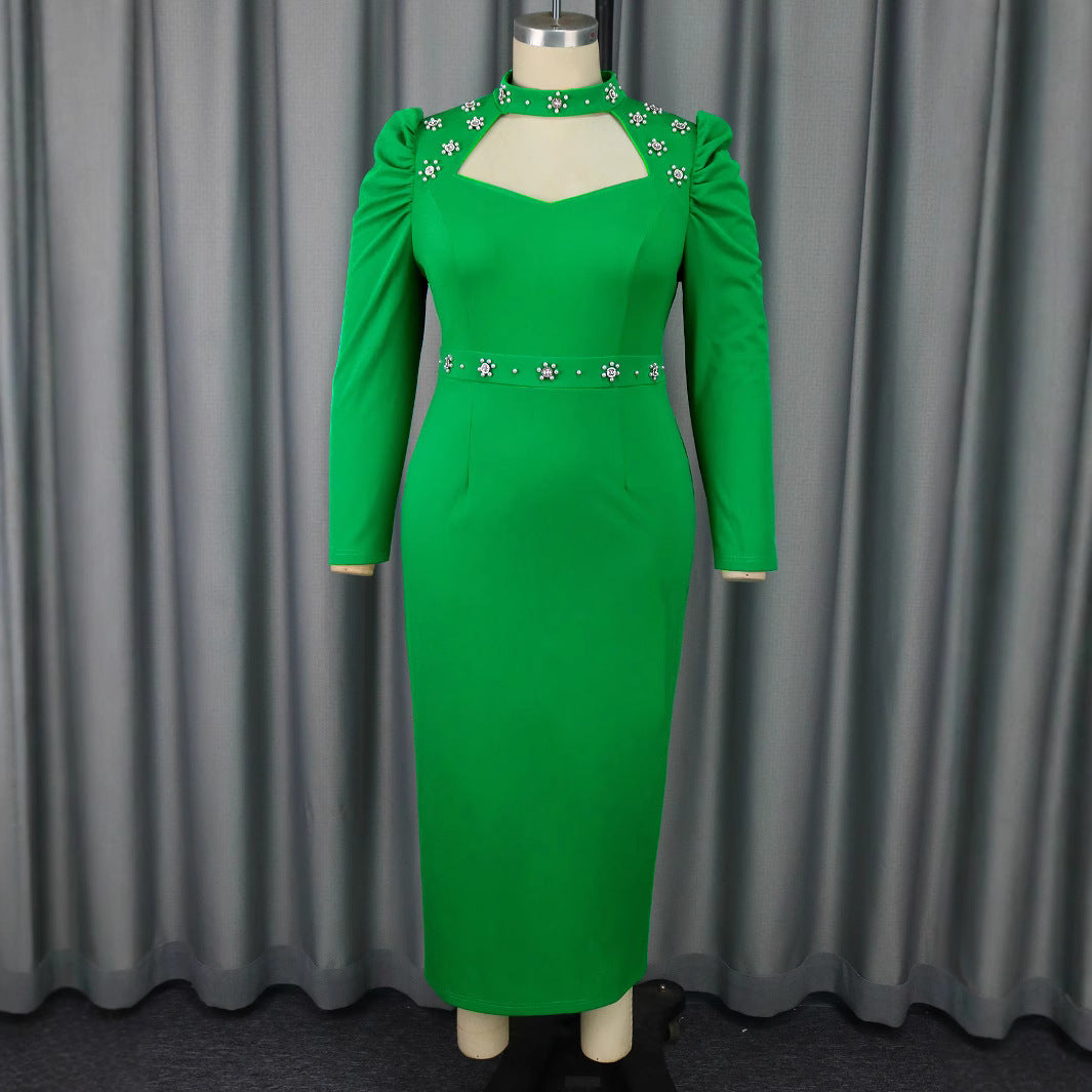 Damen Elegantes Kleid mit asymmetrischen Cut-Outs und blumigen Akzenten Drune