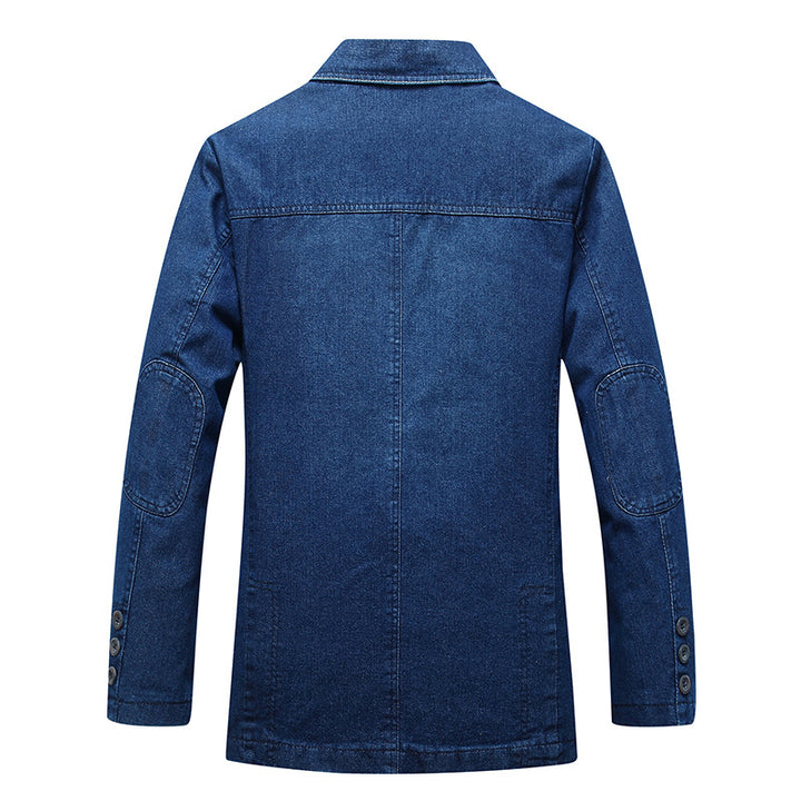 Herren Moderner Denim Blazer Drune