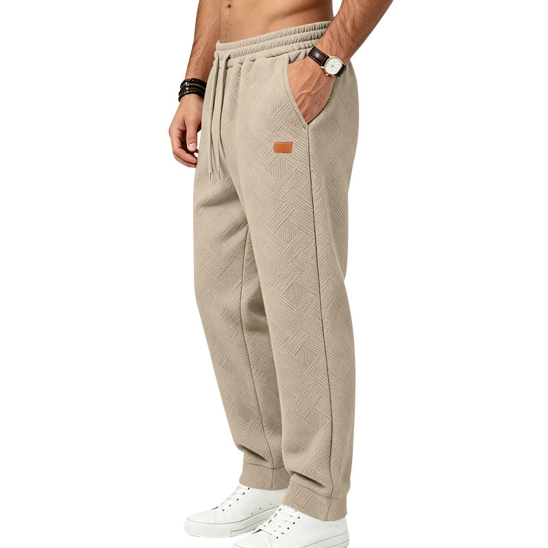 Herren Texturierte Jogginghose mit elastischem Bund und Kordelzug Drune