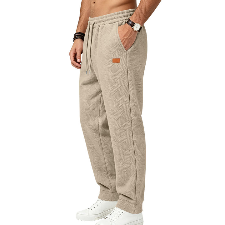 Herren Texturierte Jogginghose mit elastischem Bund und Kordelzug Drune
