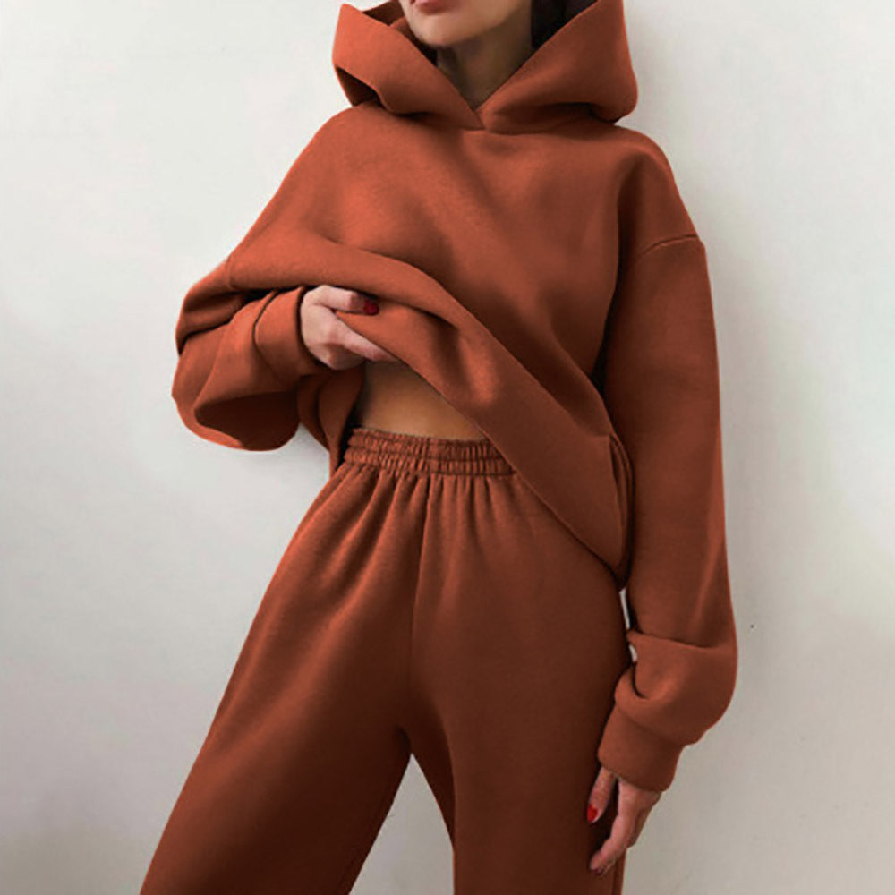 Damen Oversized Hoodie und Jogginghose Set Drune