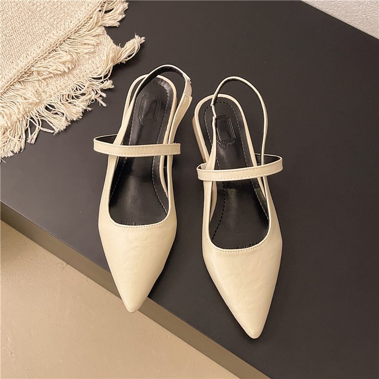 Damen elegante Slingback-Ballerinas aus glänzendem Material Drune