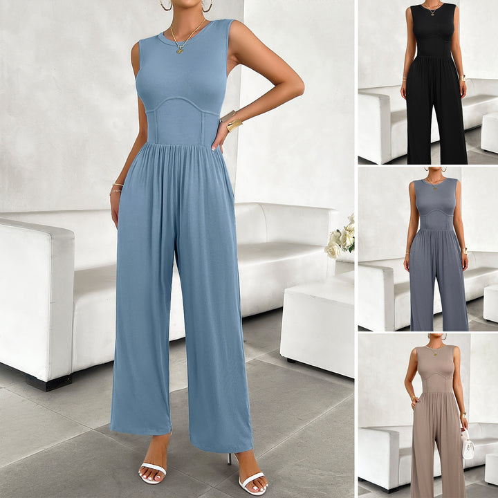 Damen eleganter Jumpsuit mit weitem Schnitt und figurschmeichelndem Design Drune
