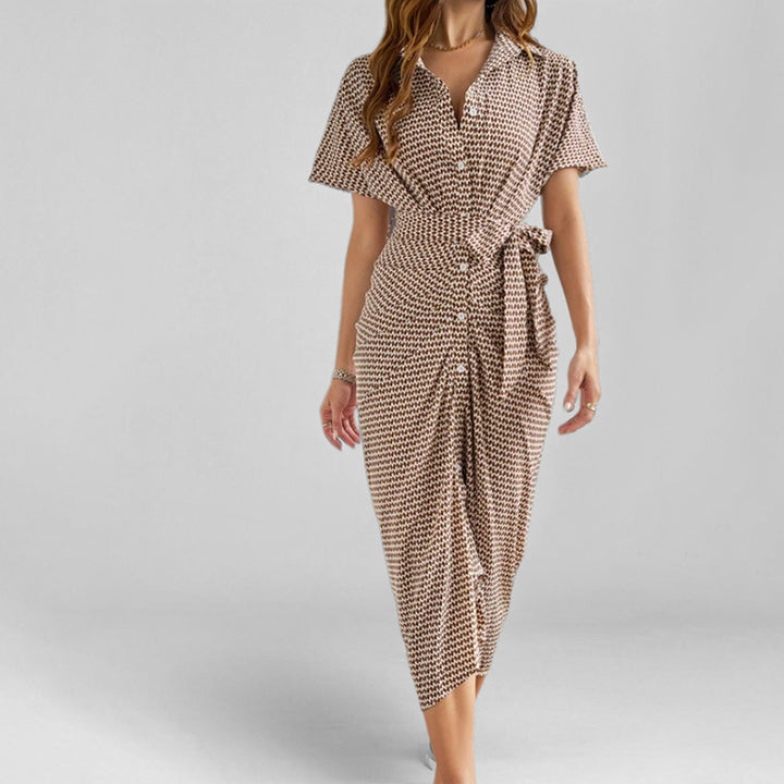 Damen Hemdblusenkleid mit tailliertem Schnitt Drune