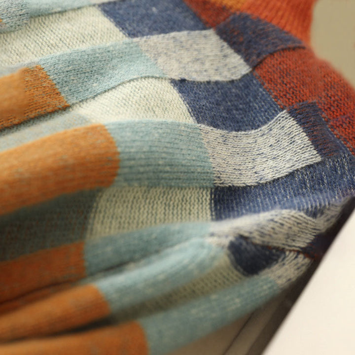 Drune | Bunter Karierter Strickpullover