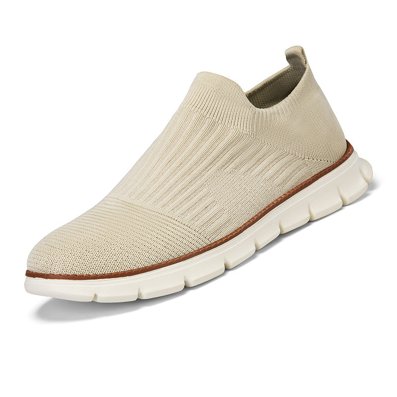 Damen Sportliche Slip-On Sneakers mit flexiblem Strick-Obermaterial Drune