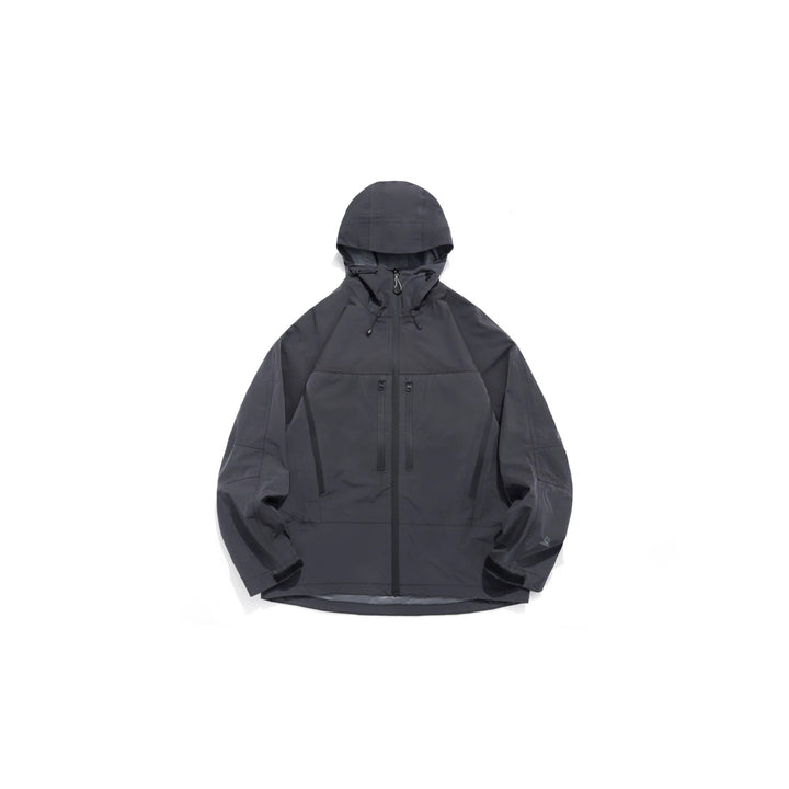 Unisex Technische Kapuzen-Outdoorjacke mit getapten Reißverschlüssen Drune