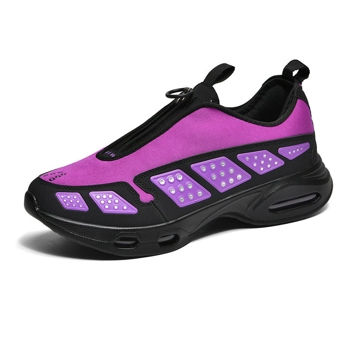 Herren sportlicher Schlupfsneaker mit integrierter Luftkammer, Reißverschlusszug und gedämpfter Profilsohle Drune