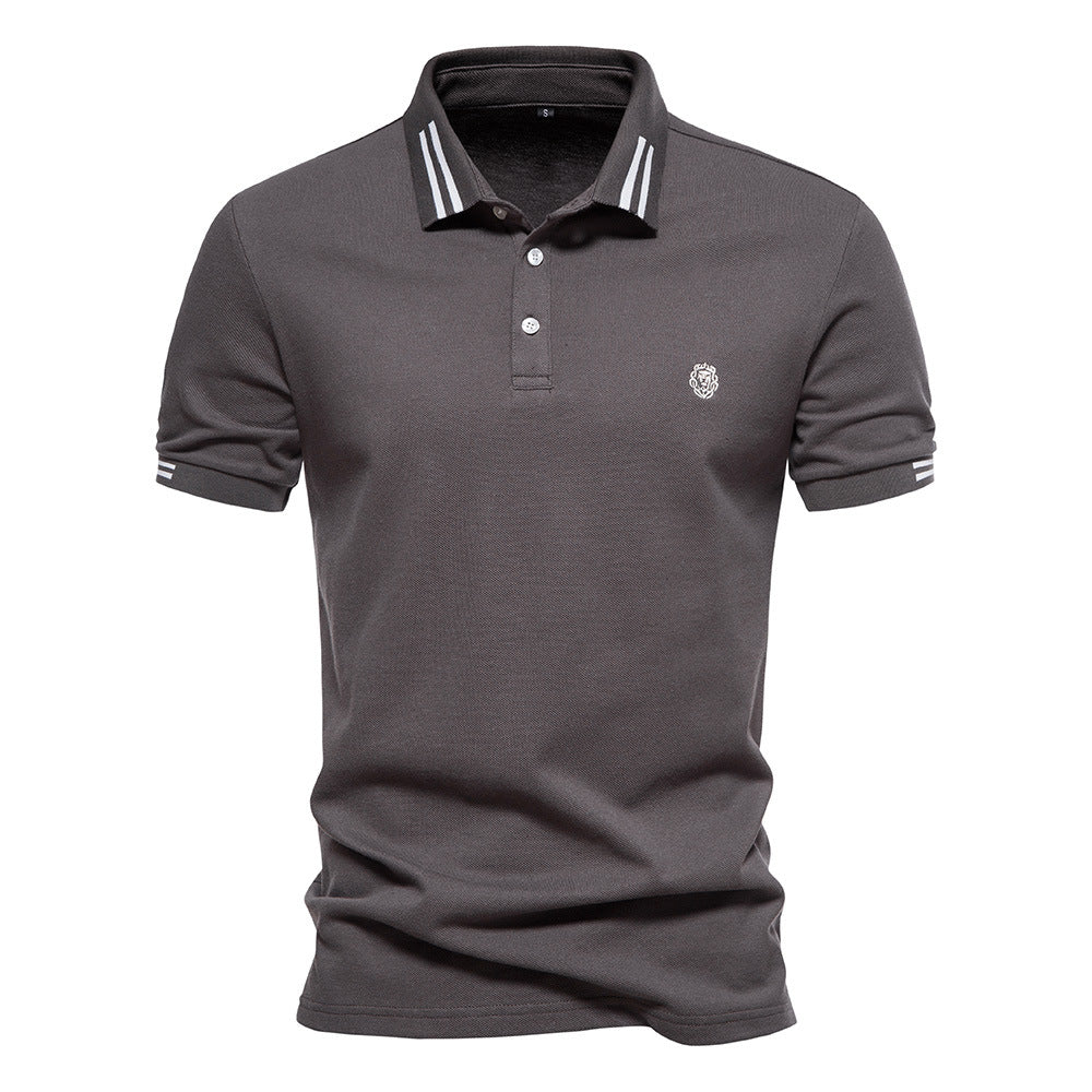 Herren Polohemd mit modernem Strukturdesign und stilvollen Akzenten Drune