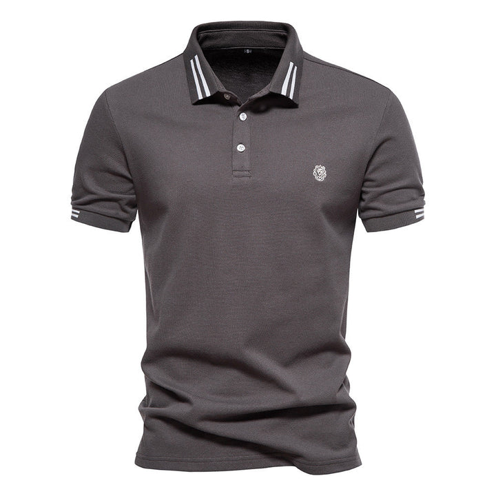 Herren Polohemd mit modernem Strukturdesign und stilvollen Akzenten Drune