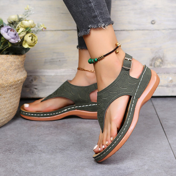 Damen Casual Zehentrenner Drune