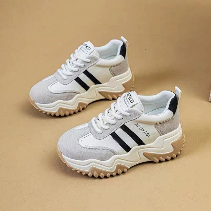 Damen Chunky Sneakers mit ergonomischer Dämpfung und rutschfester Sohle Drune