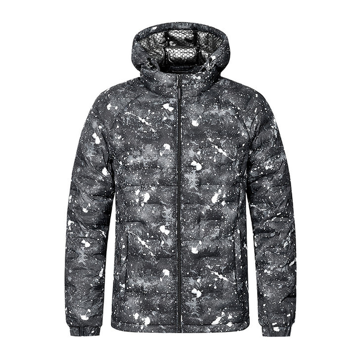 Herren Modische Steppjacke mit Kapuze und innovativem Design Drune