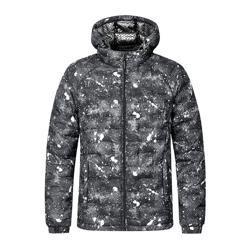Herren Modische Steppjacke mit Kapuze und innovativem Design Drune