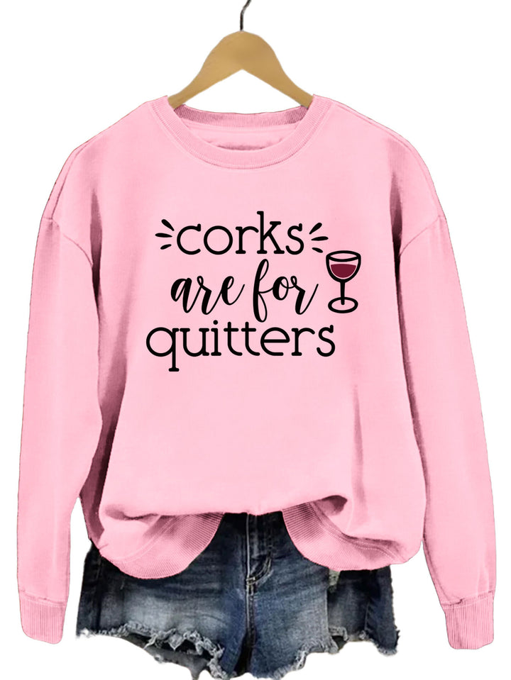 Damen Sweatshirt mit kreativem Spruch und lässigem Schnitt Drune