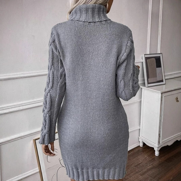 Damen Strickkleid mit elegantem Zopfdesign Drune
