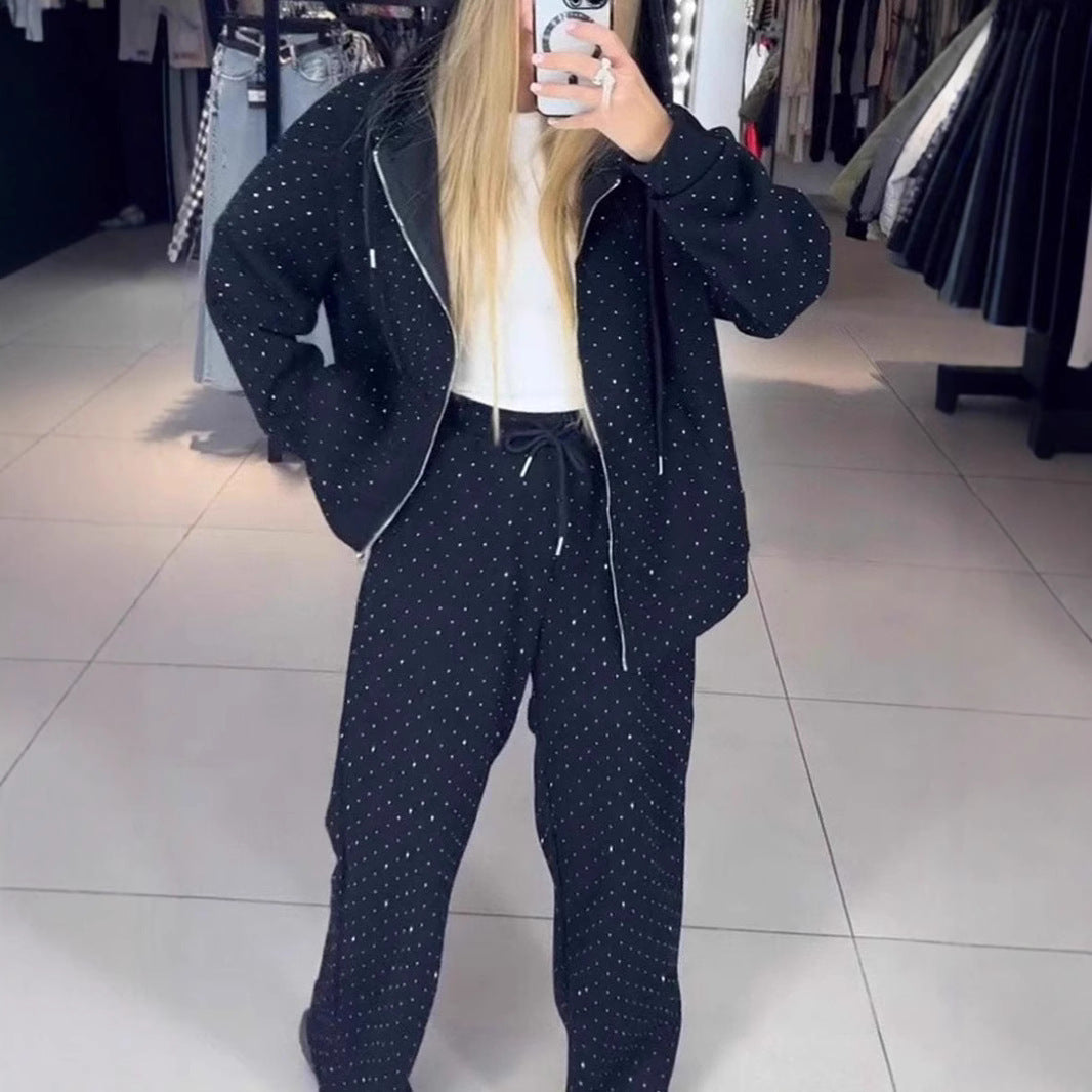 Damen Lässiges Hoodie- und Jogginghosen-Set aus hochwertigem Material mit praktischem Schnitt Drune