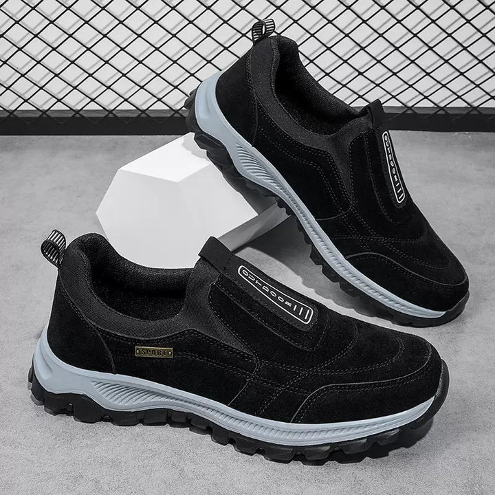 Herren  slip-on Freizeitsneaker mit Wildlederoptik, elastischem Einstieg und griffiger Profilsohle Drune