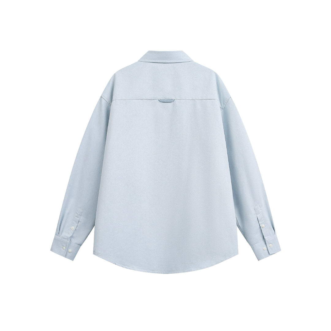 Unisex Oversize Patchwork-Jeanshemd mit kastigem Schnitt Drune