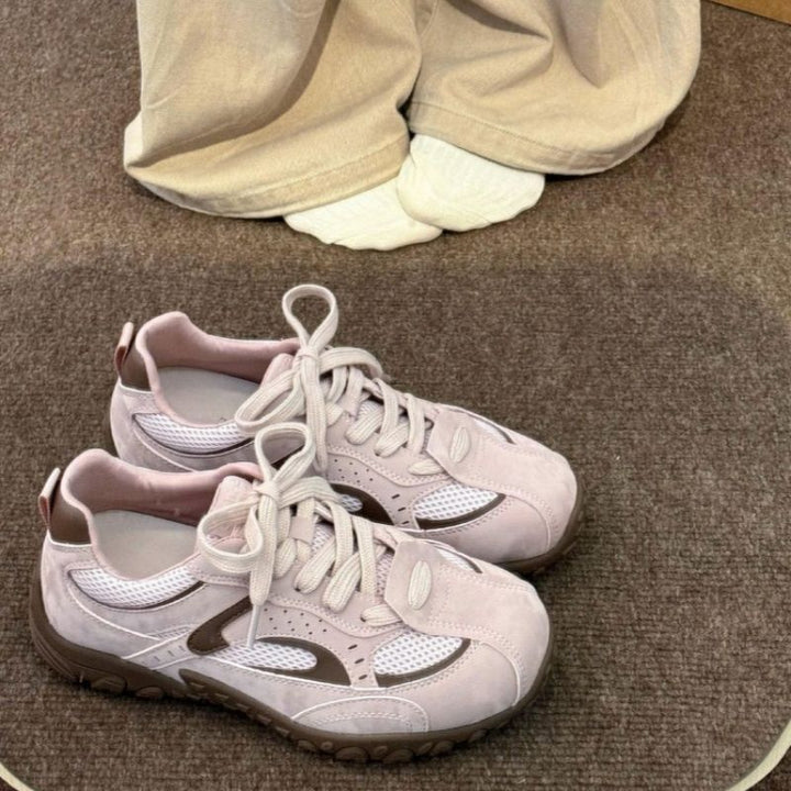 Damen Chunky Retro-Sneaker mit gepolsterter Komfortsohle und profilierter Gummisohle Drune