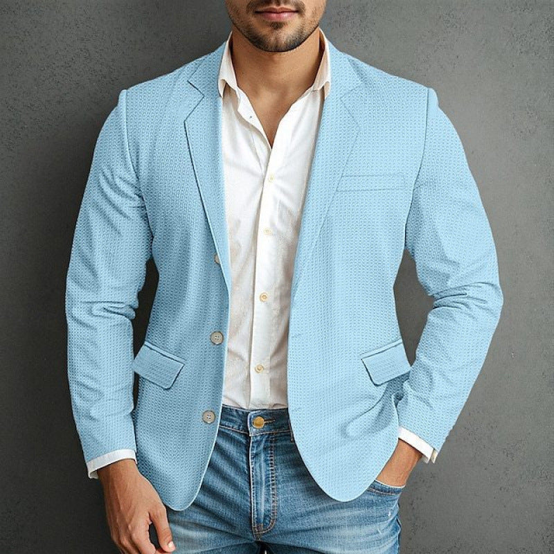 Herren eleganter Blazer mit strukturiertem Design und praktischen Taschen Drune