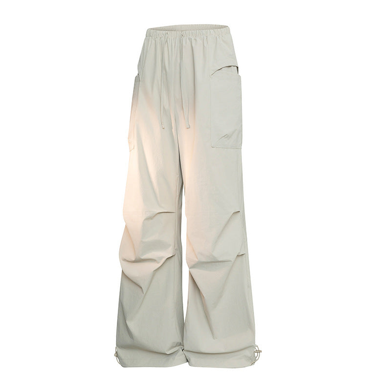 Herren Oversize-Cargohose im Tech-Look mit Tunnelzugbund, extra weitem Bein & verstellbaren Beinabschlüssen Drune