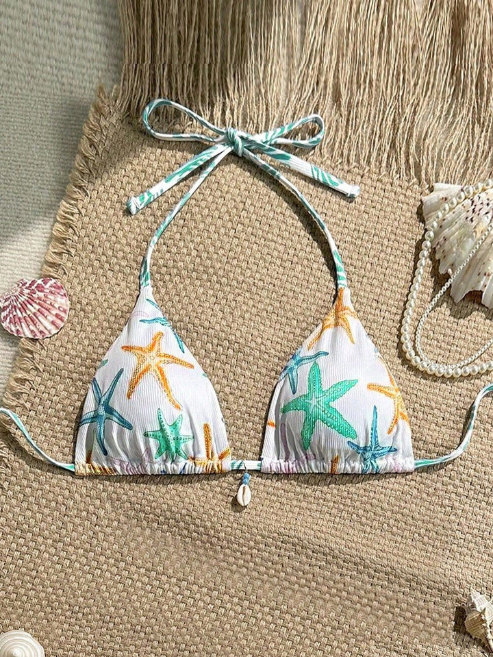 Damen Triangel-Bikini mit maritimem Sternenmuster Drune