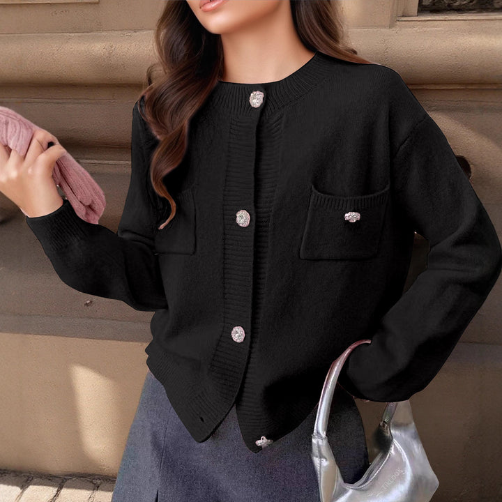 Damen Strickjacke mit eleganten Knopfdetails und praktischen Taschen Drune