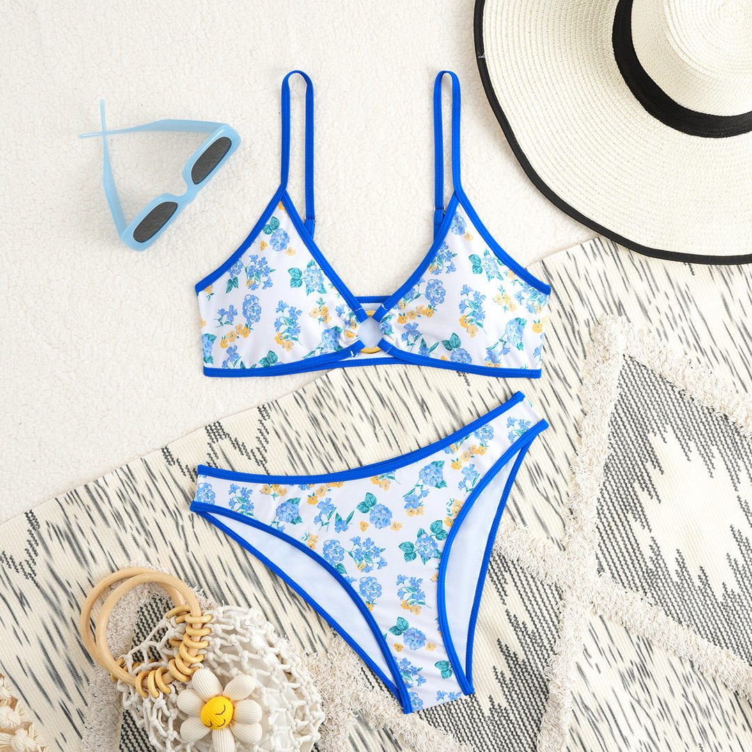 Damen Bikiniset mit verspieltem Blumendesign und komfortablem Schnitt Drune
