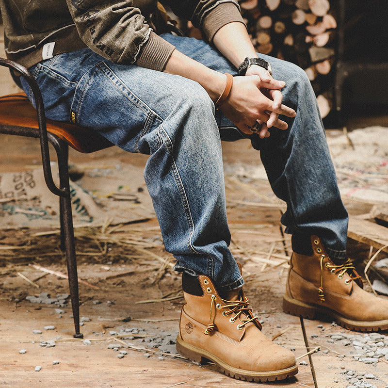 Herren Bequeme Utility Cargo-Hose Drune