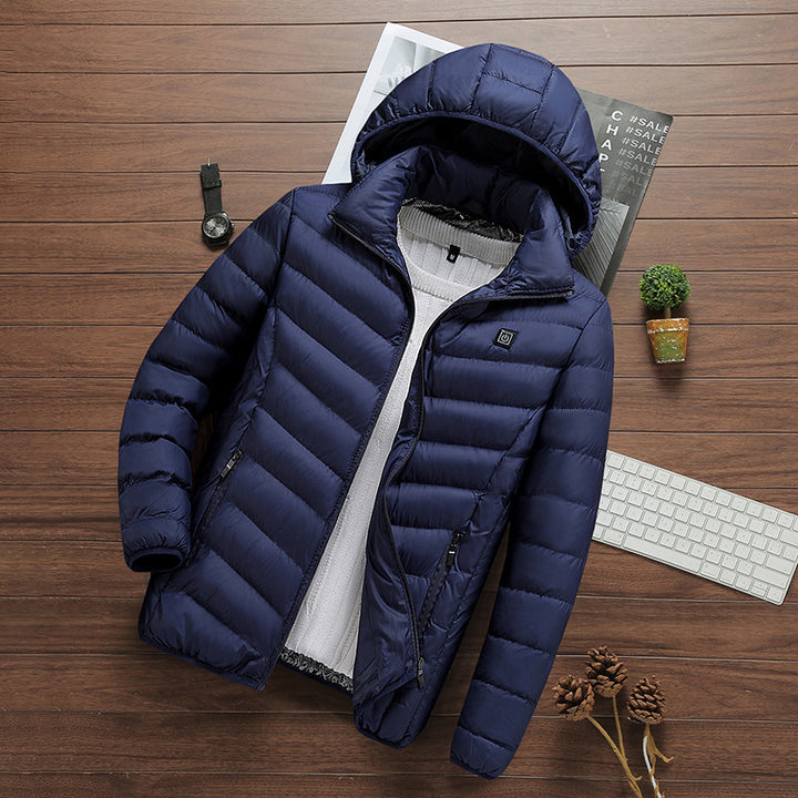 Herren leichte gesteppte Kapuzen‑Steppjacke mit Thermofüllung und packbarer Konstruktion Drune