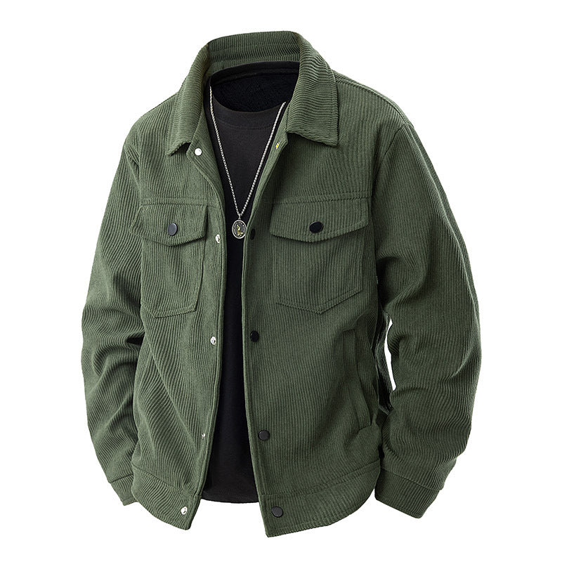 Herren Modische Cordjacke mit Taschen Drune