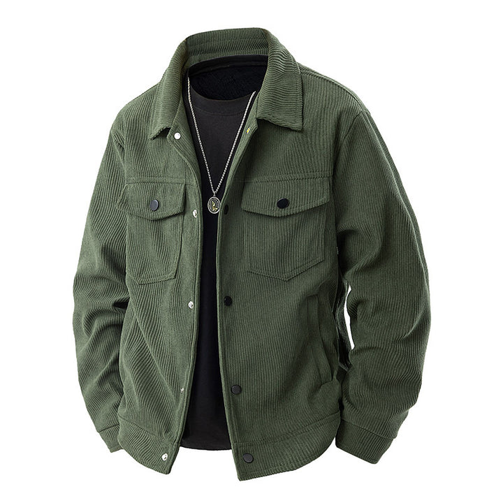 Herren Modische Cordjacke mit Taschen Drune