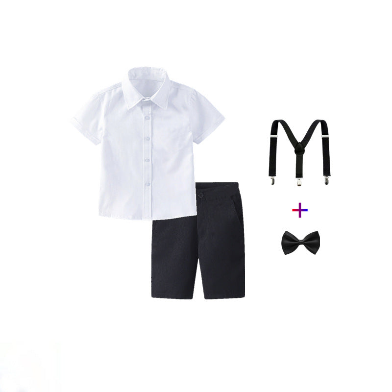 Damen festliches Hemd und Shorts Set mit Hosenträgern Drune