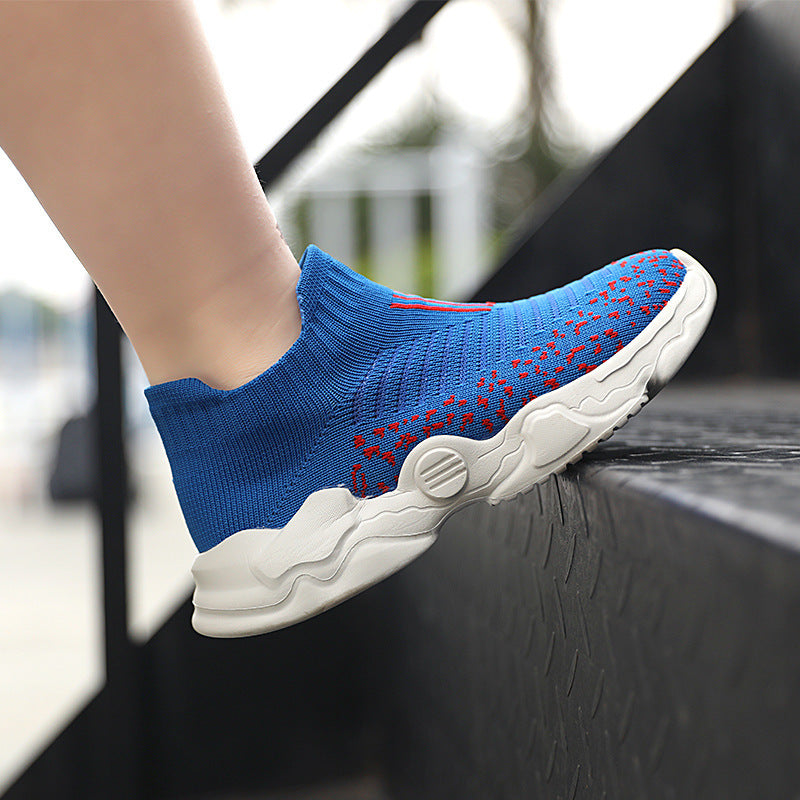 Damen nan atmungsaktiver Strick-Sneaker mit sockenähnlichem Schaft und dämpfender Plateau-Sohle Drune