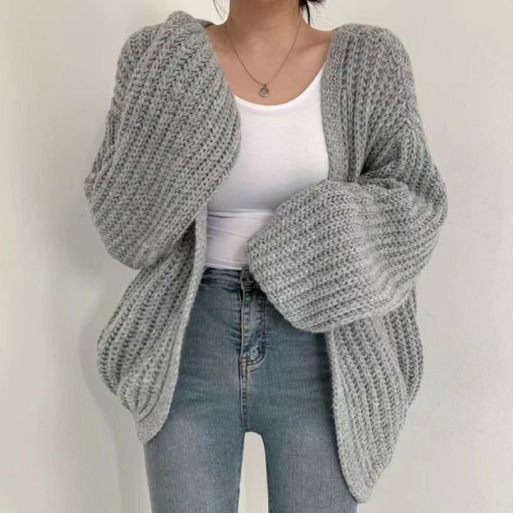 Damen Oversized Strickjacke Drune