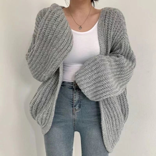 Damen Oversized Strickjacke Drune