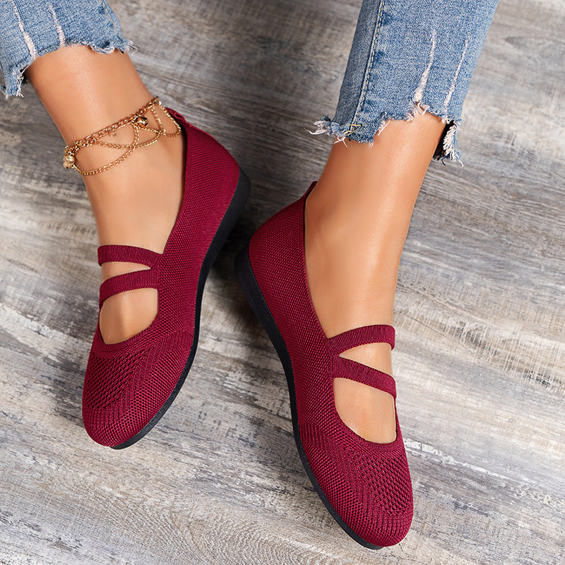 Atmungsaktive Mesh flache Schuhe Drune