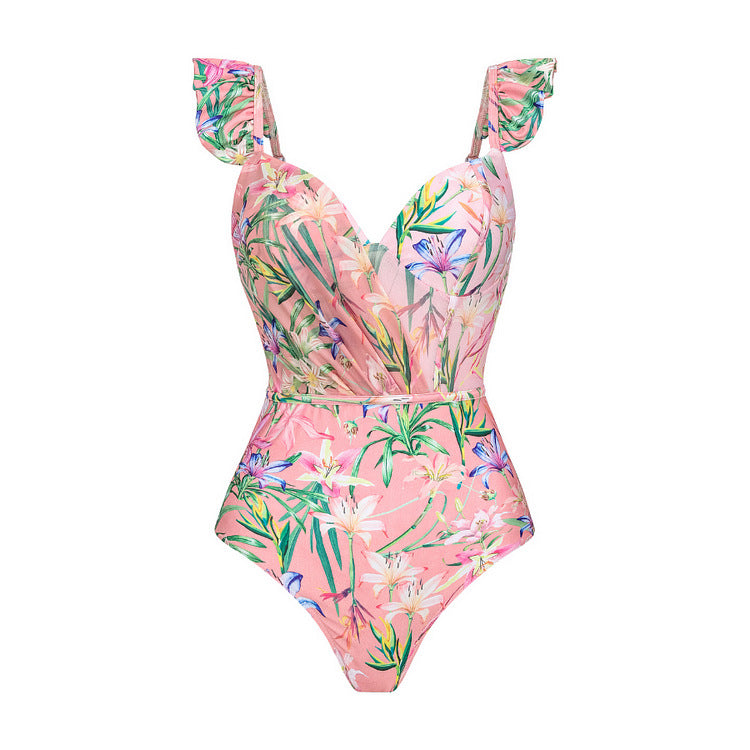 Damen Bikiniset mit eleganten, langen transparenten Ärmeln Drune