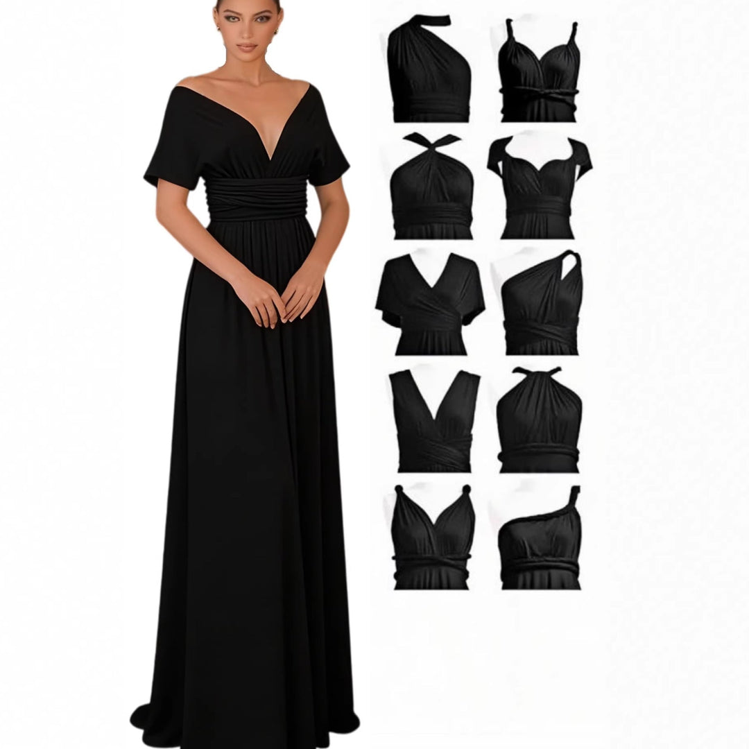 Damen Maxikleid mit hochwertigem Wickeldesign Drune