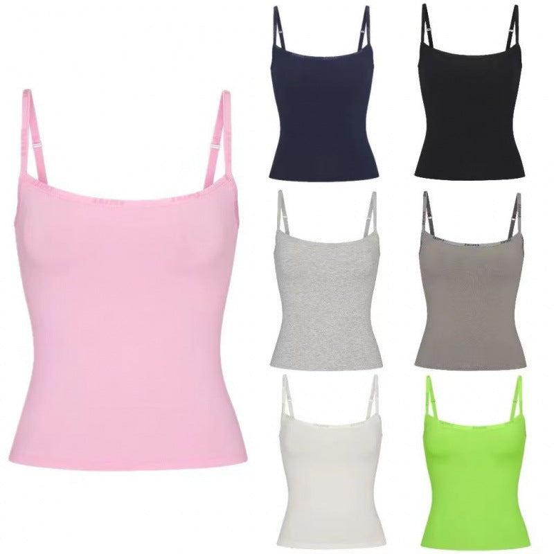 Damen verstellbare Träger Basic Top Drune