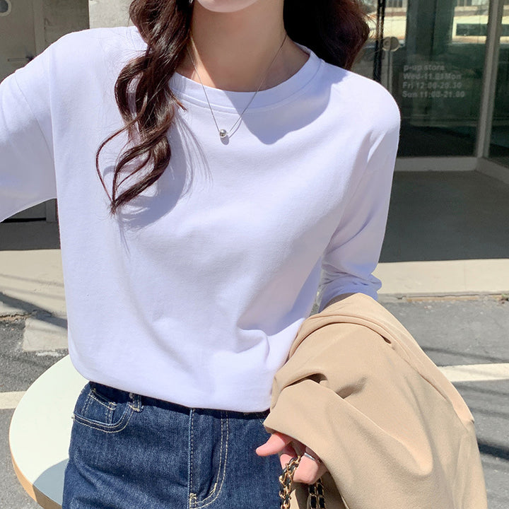 Damen Langarmshirt mit klassischem Rundhalsausschnitt Drune