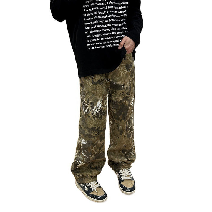 Herren Cargo-Hose mit Schlangenmuster Drune